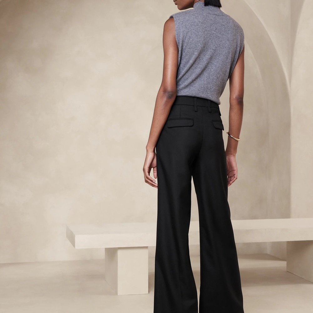 Banana Republic Lido Wide Leg Italian Wool Pant, size 10